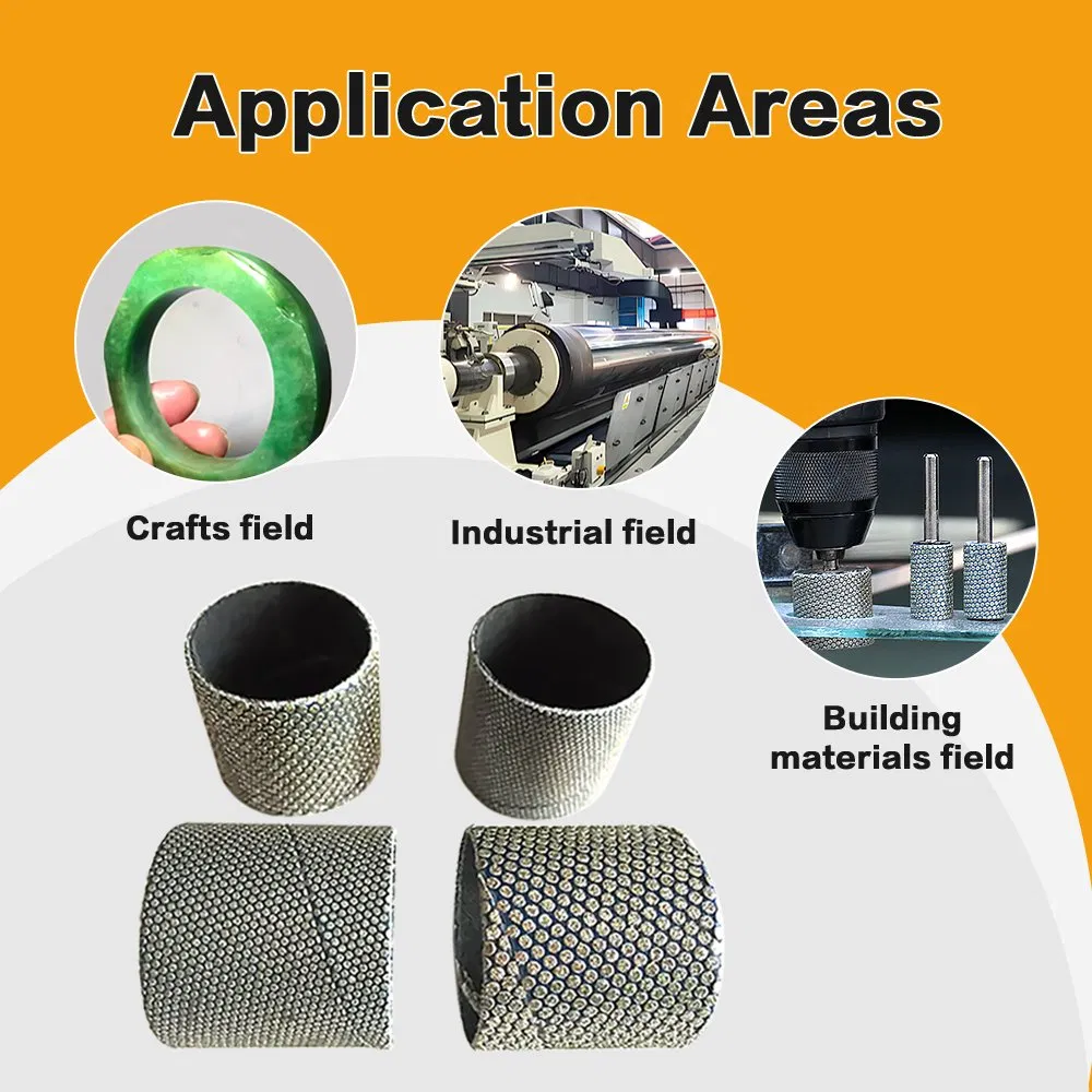 Diamond Spiral Bands Diamond Abrasive Sand Paper Rubber Drum CBN Spiral Bands for Grinding Granite Marble Glass Polishing