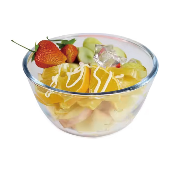 2100ml Round Glass Fruit Salad Prep Serving Bowl