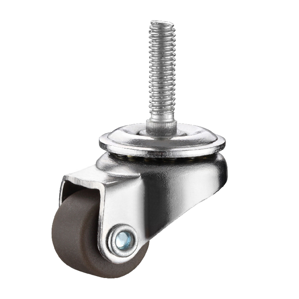 0.5 Inch Nylon Caster Wheel Mini Swivel, Brown and Orange Colors