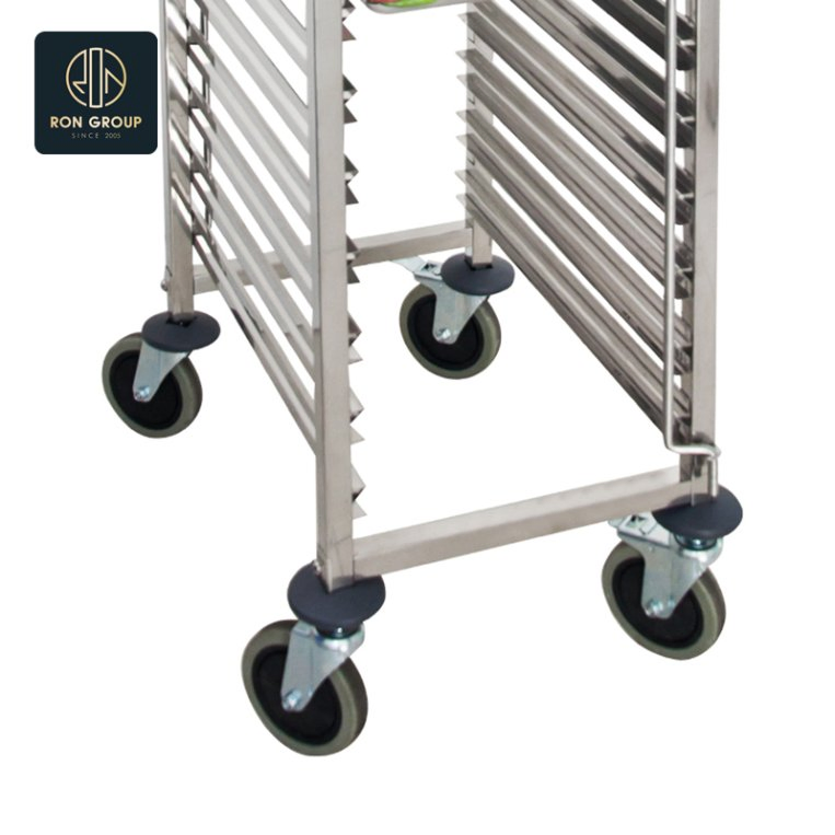 Stainless Steel Gn Pan Service Cart for Commercial Kitchens