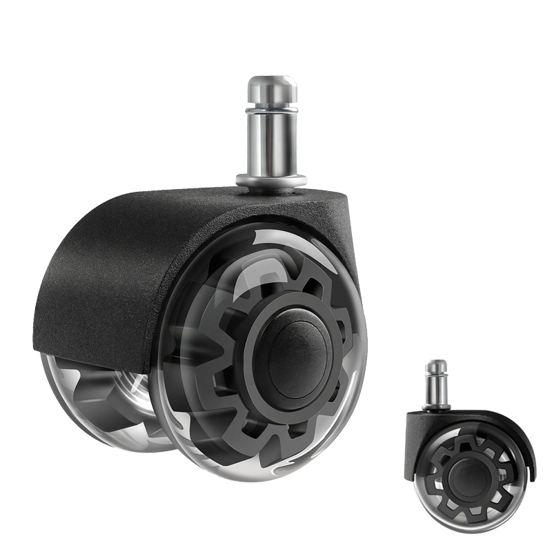 High Quality Transparent PU Silent Swivel Caster Wheels 2 Inch Wear-Resistant Furniture and Office Chair Casters