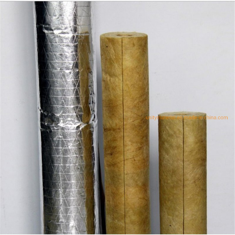ID Inner Diameter 10-280mm 100-160 Kg/M3 Density Acoustic Heat Insulation Material Mineral Rock Wool Rockwool Pipe for Industrial Chemical Thermal Tubes Ss