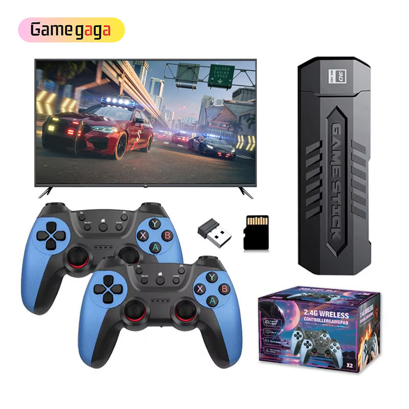 Игровая приставка X2 Ultra Blue с 30000 игр и беспроводным джойстиком