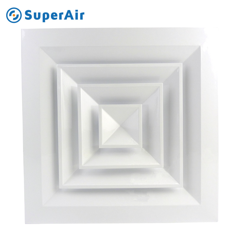 HVAC Ventilation Accessories Aluminium Square Ceiling Diffuser