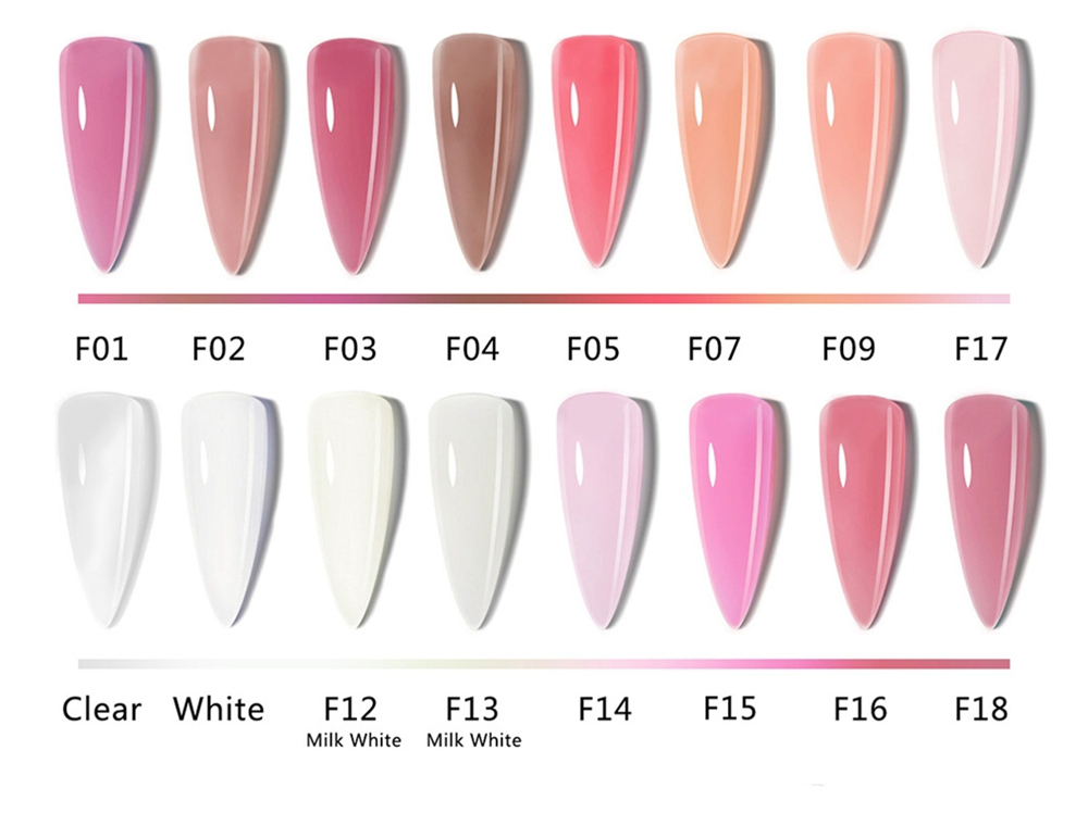 10 Color Customized Private Label Soak off Nail Art LED UV Builder Gel for Nail Extension