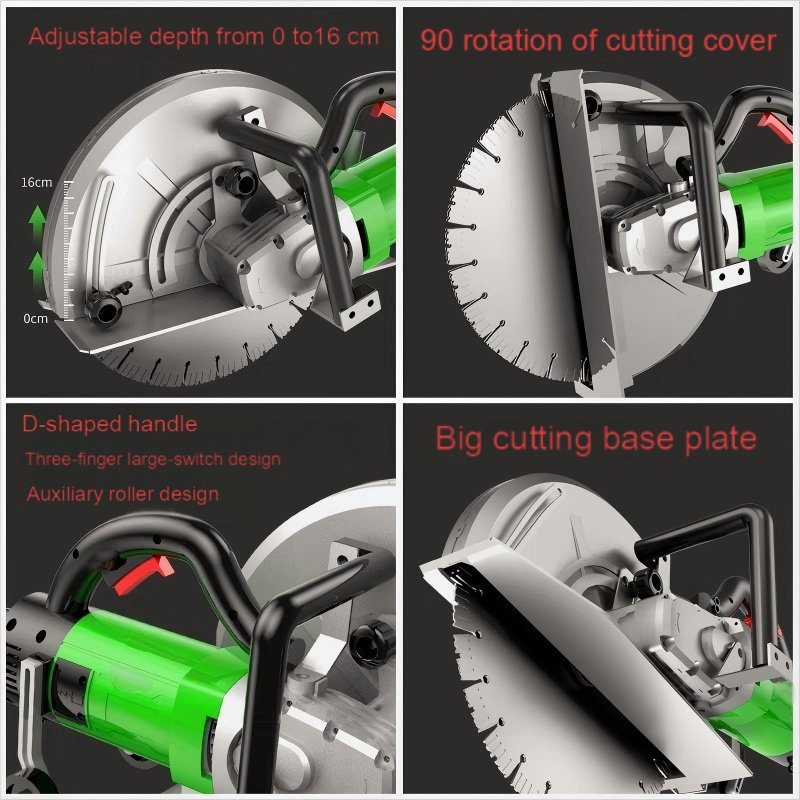 Electric Wall Chaser Concrete Cutter Handheld Wall Chaser Machine