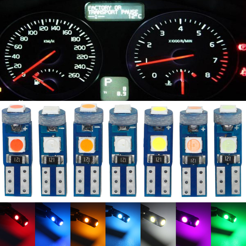 Светодиодная лампа T5 W3w 3SMD для приборной панели авто