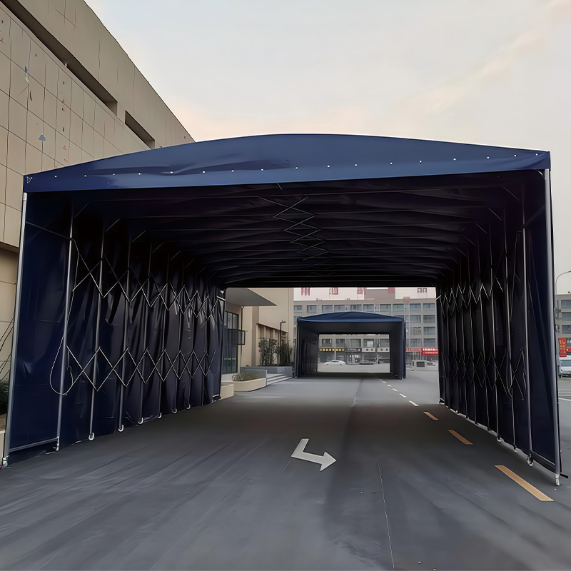 Industrial Use Telescopic Awning PVC Push - Pull Canopy