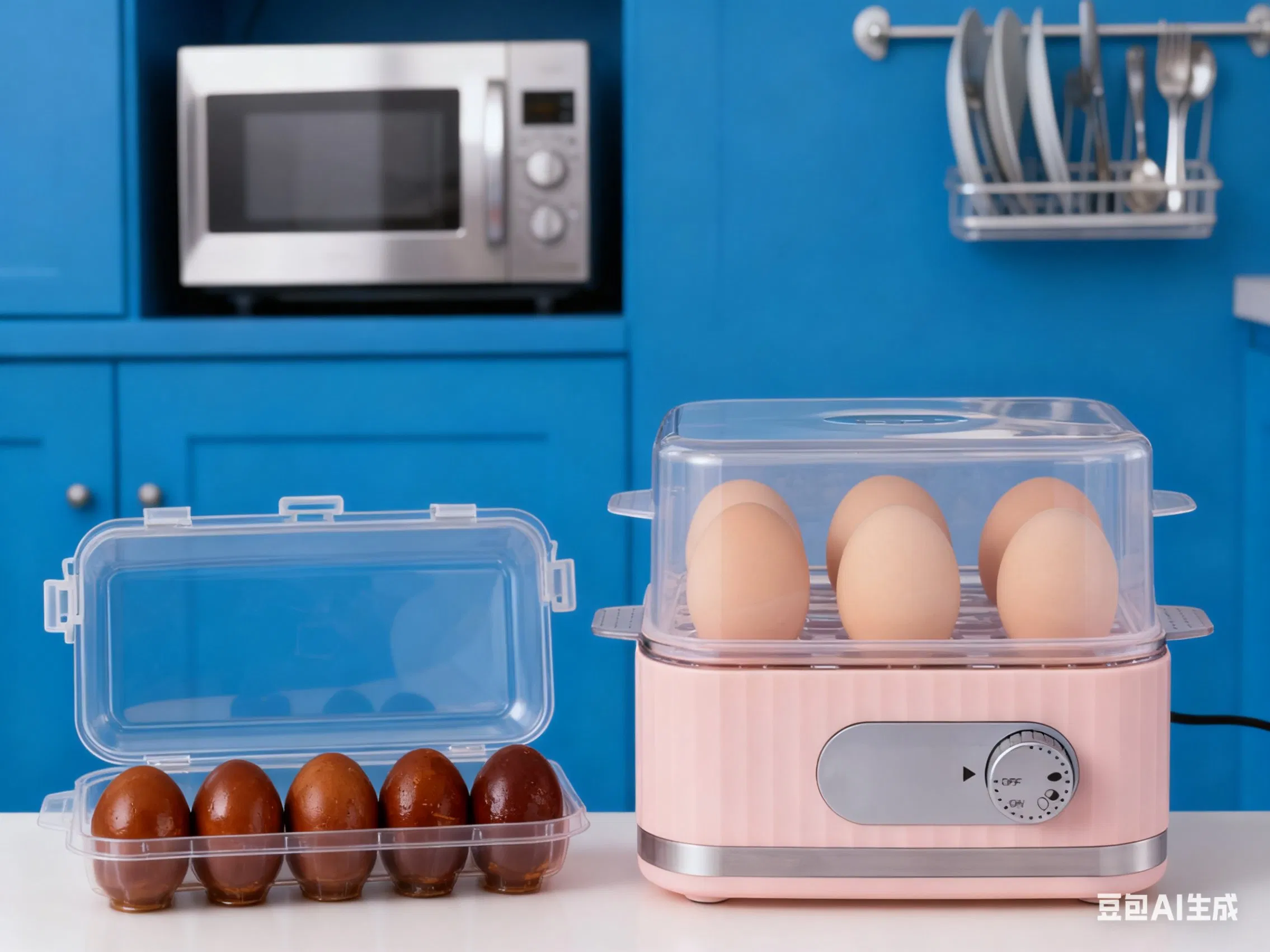 Timer-Enabled Electric Egg Cooker for 6 Eggs, 400W