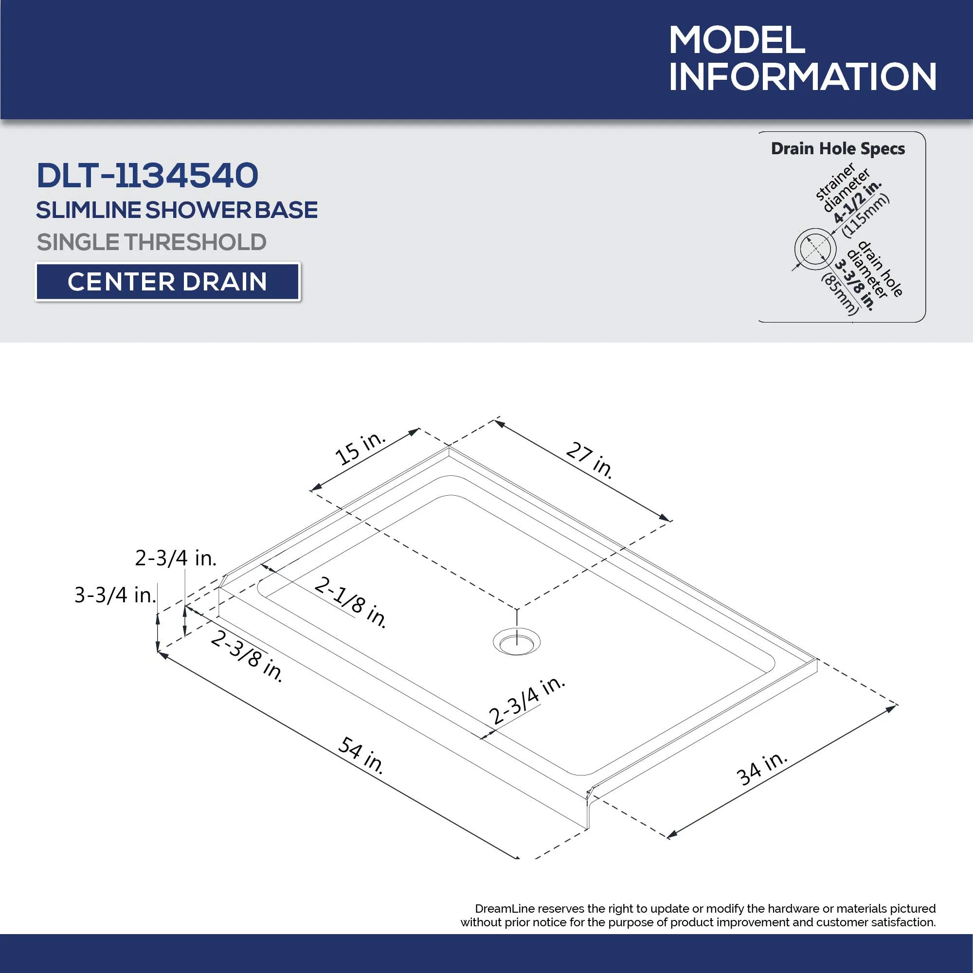 Cost-Effective Mold-Resistant Modern Bathroom Fiberglass SMC Shower Tray