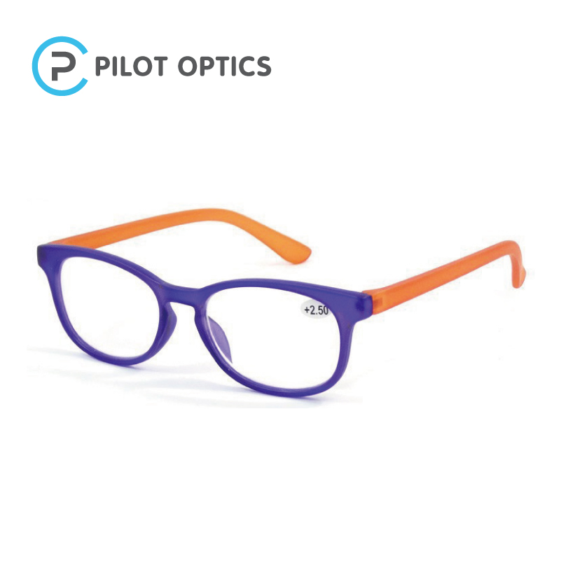 Pilot Optics Two Colored Frame Italy Design Fashion Reading Glasses