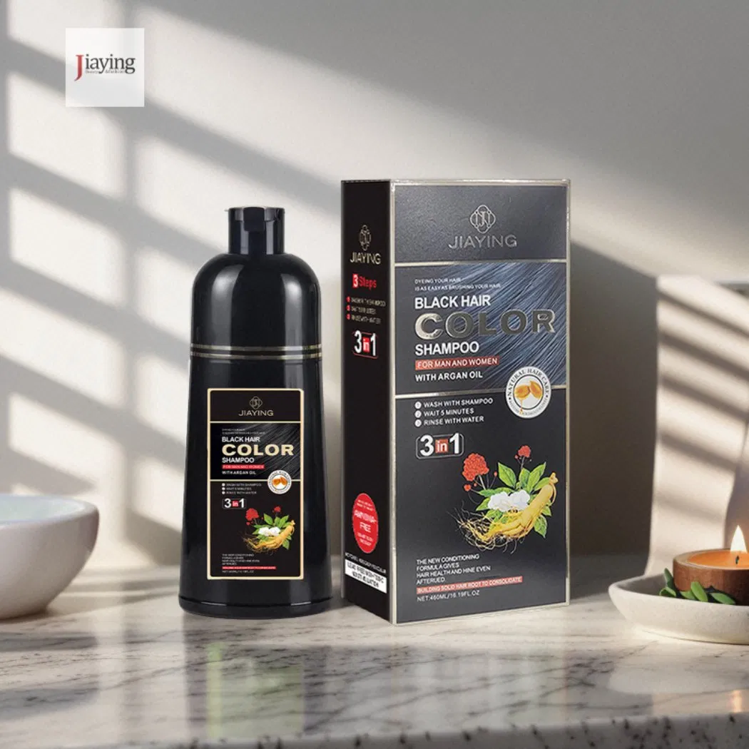 Natural Botanical 3-in-1 Chemical-Free Permanent Rich Black Hair Color Dye Cream