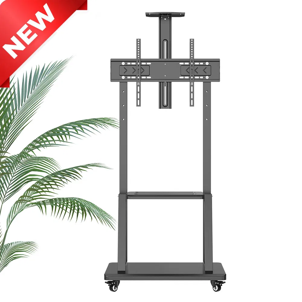 TV Cart Rolling Stand for 32-70 Inch Televisions, Adjustable Design