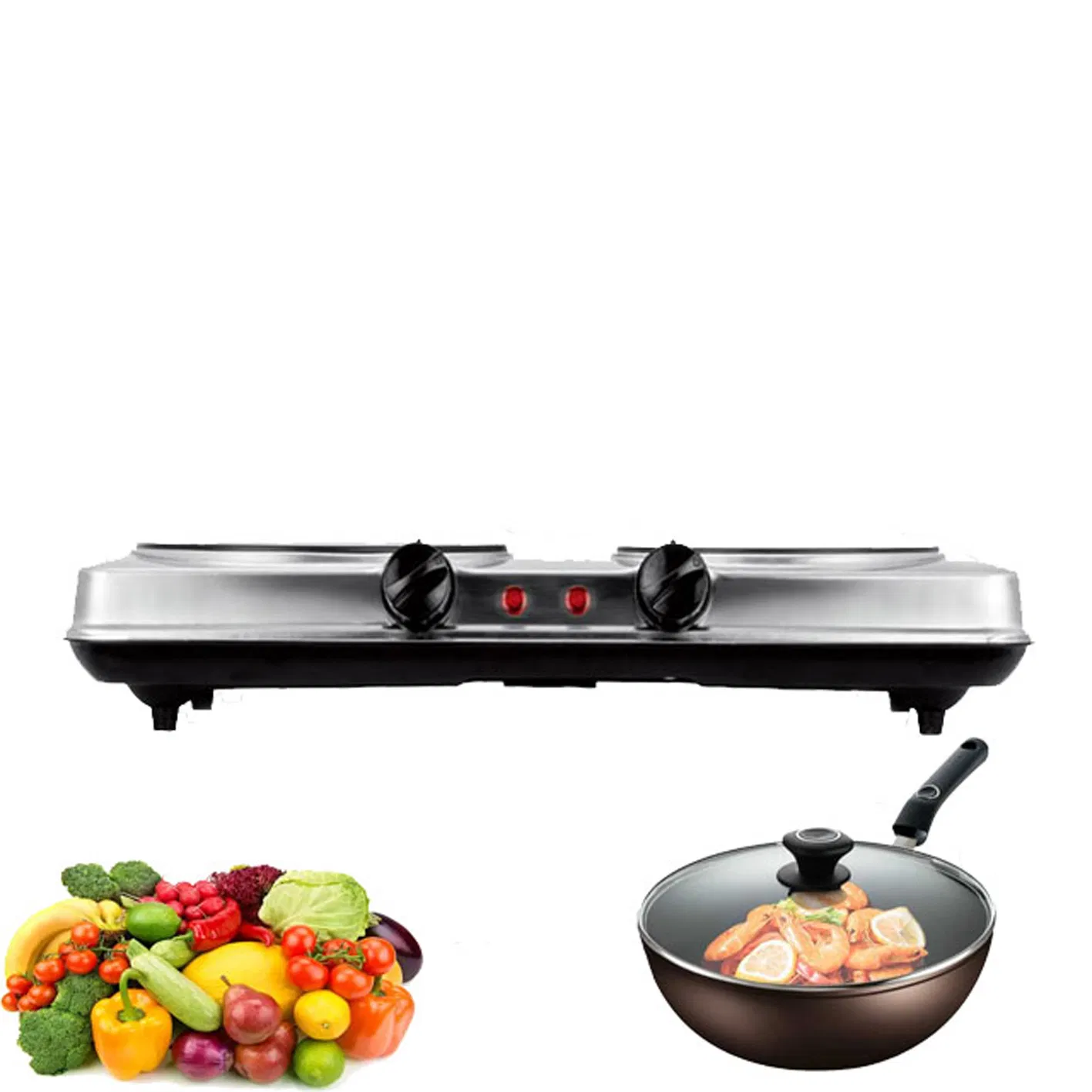 Dual Burner 2000W Vitro Ceramic Electric Cooktop for Efficient Cooking