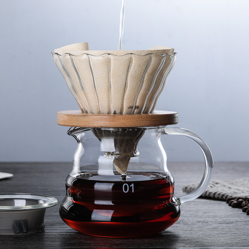Кофеварка капельная со стеклянным колбой Borosilicate