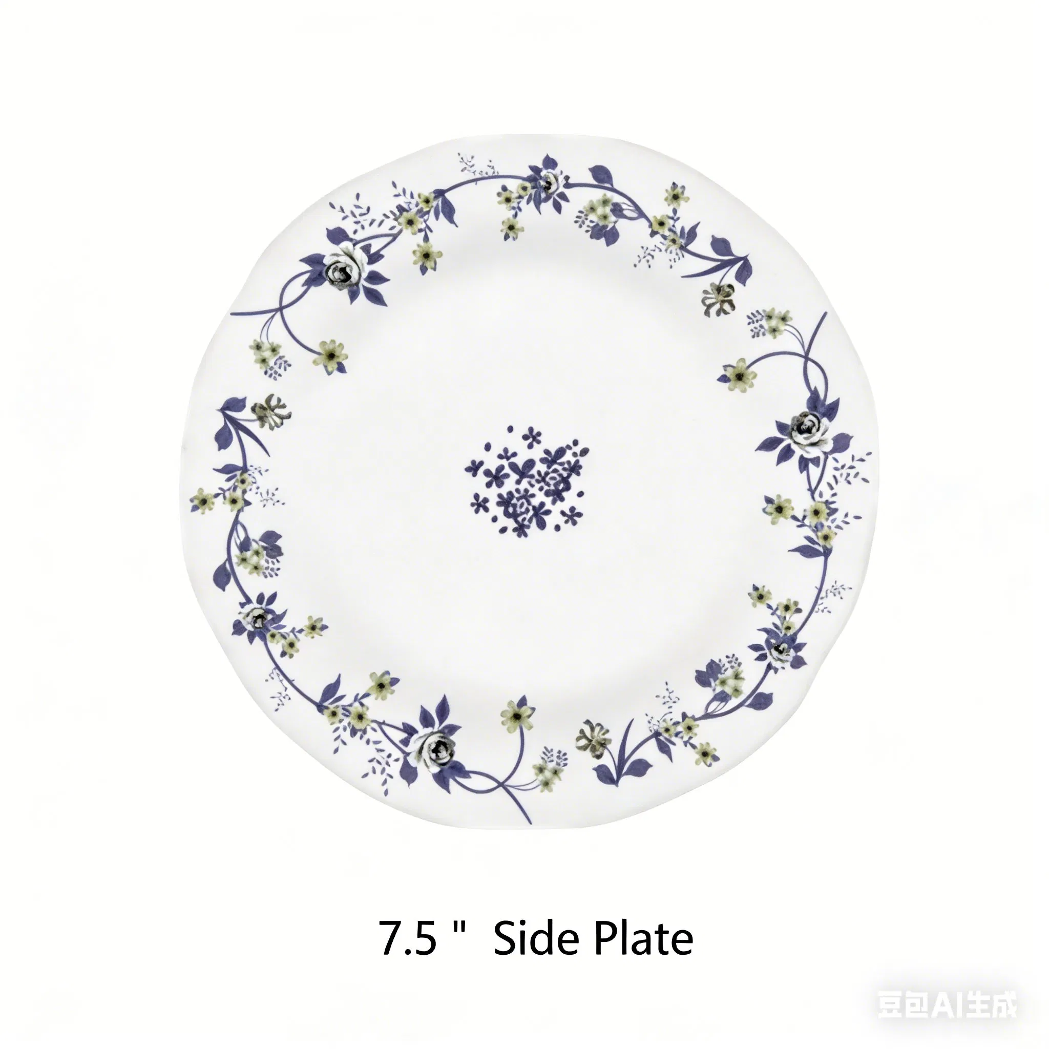Blue Floral Porcelain Dinner Plates Set for Middle East Home & Restaurant Use