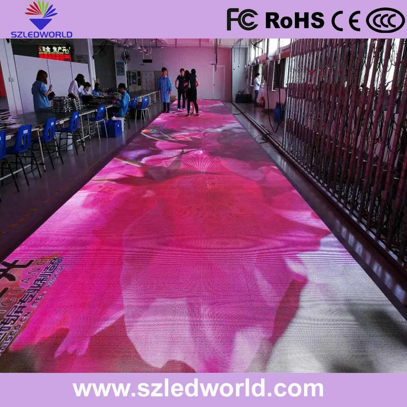 Interactive Dancing Floor LED Display Screen Panel Board 500 X 1000mm Cabinet