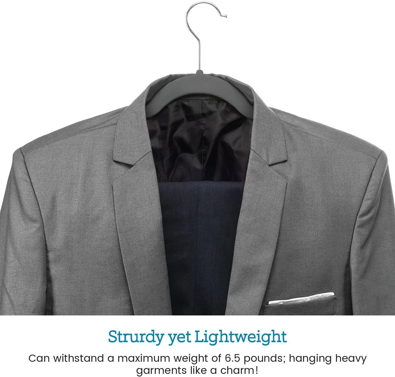 50 Pack Black Nonslip Laundry Velvet Clothes Hangers