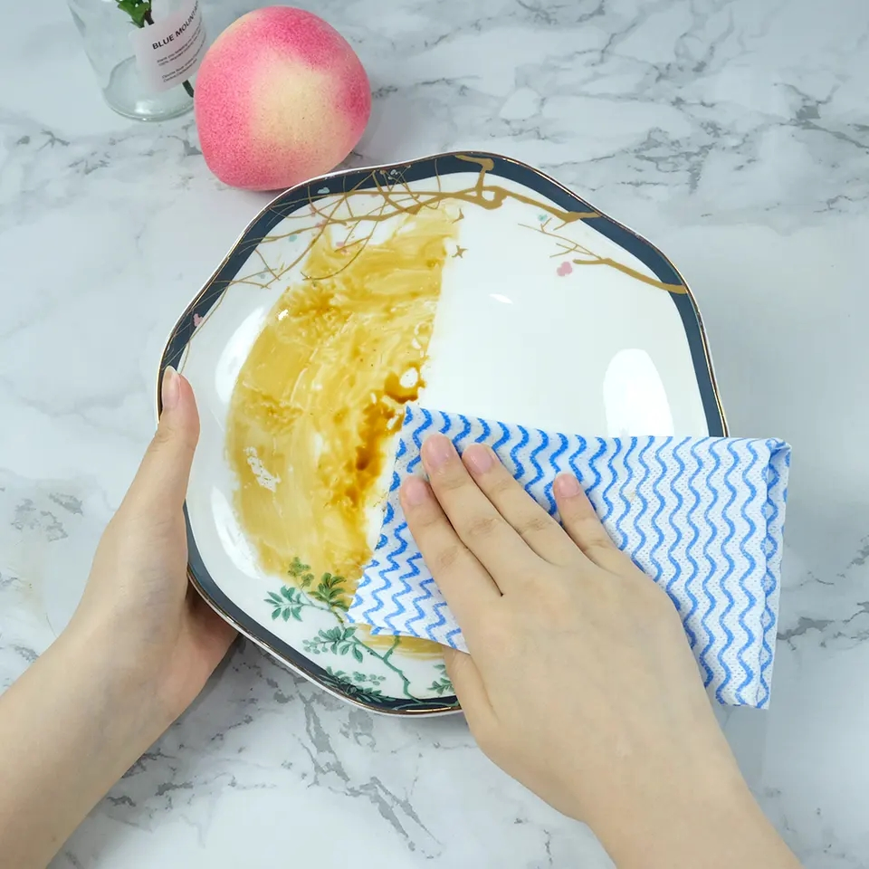 Disposable Kitchen Cleaning Towel Nonstick Wiping Rags House Cleaning Dishcloth Kitchen Paper Towel Rag