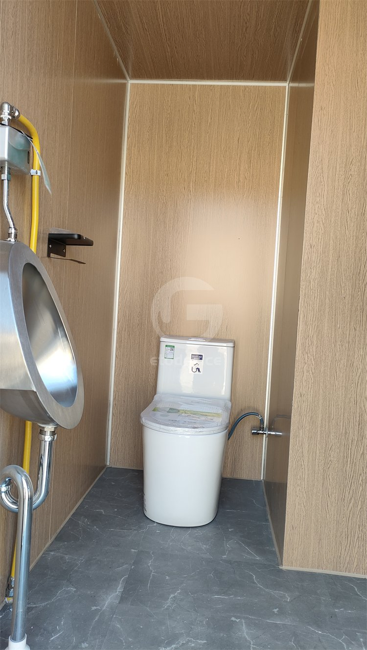 Custom Manufactured Prefabricated Mobile Toilet Prefab Portable Toilet with Wash Basin Sink