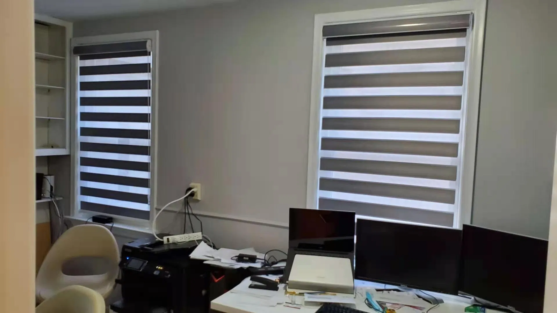 Hotel Use Promotion Window Roller Rainbow Colored Sheer Shades Blackout Zebra Blinds