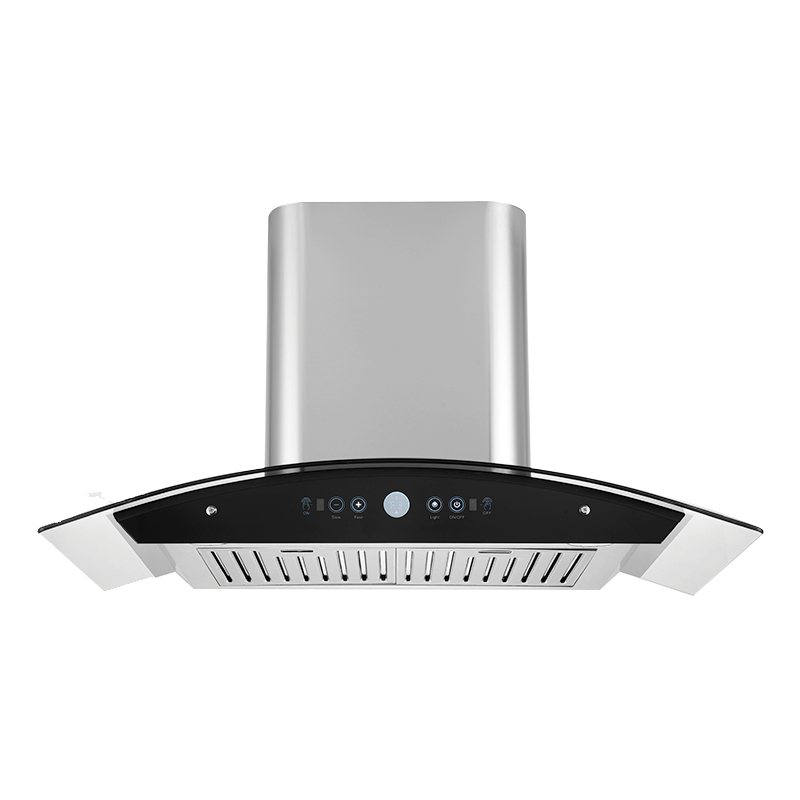 High-Quality Kitchen Range Hood with Stainless Steel Design Traps Grease Particles as a Specialized Kitchen Appliance