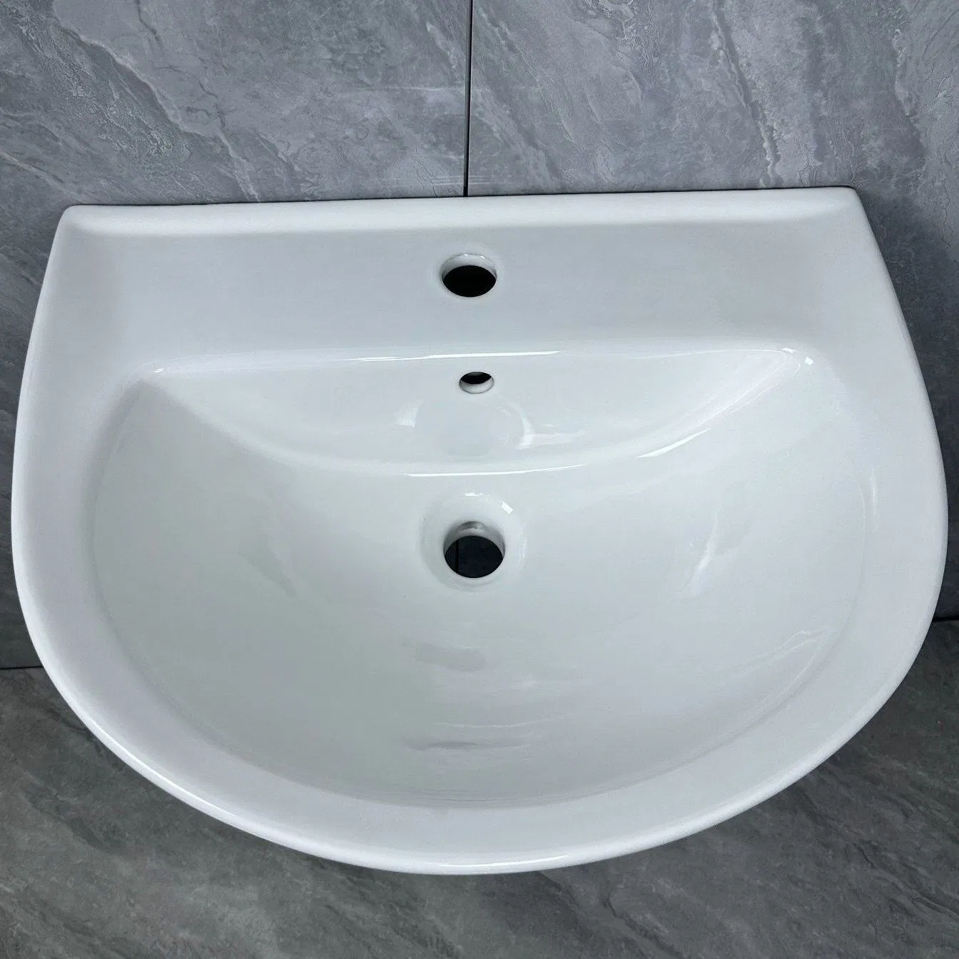 Chaozhou Luxury Bathroom Vanity Ceramic Pedestal Basin Sink Two-Piece Hand Wash Basin