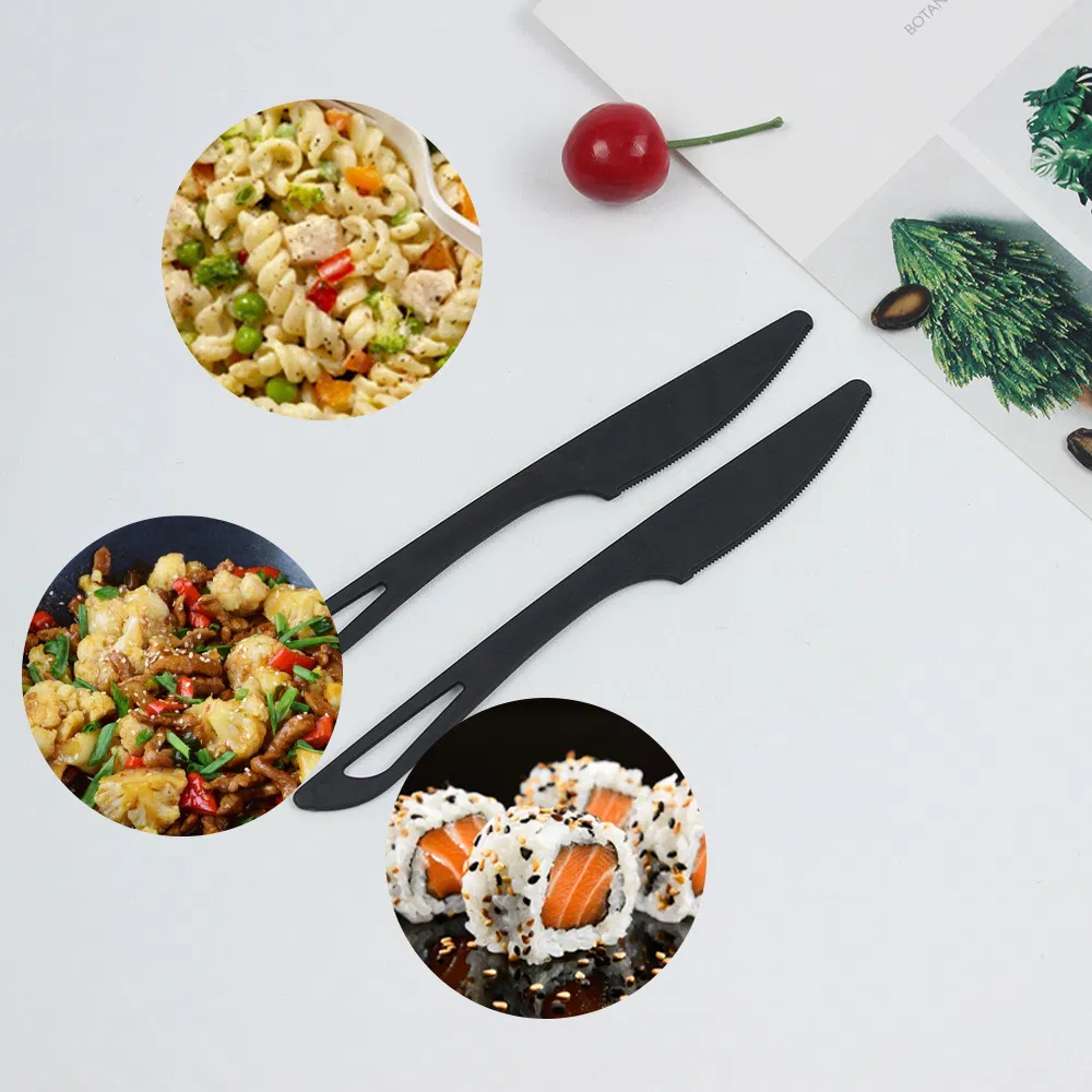 Factory Manufacturer Compostable Eco-Friendly Biodegradable 6.5" PLA Tableware Cutlery Knife
