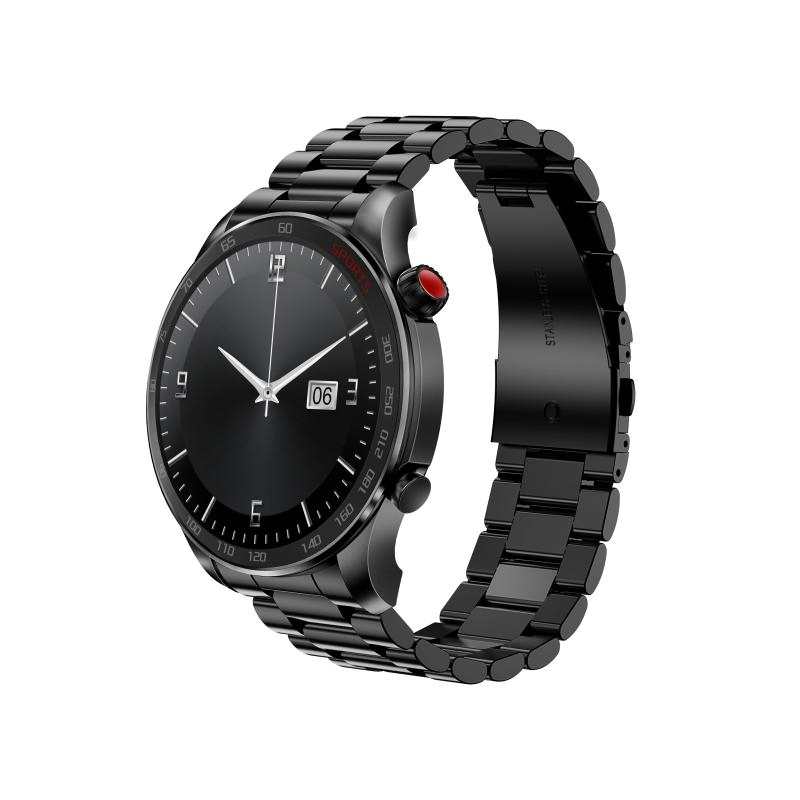 Умные часы AM100 Metal: 1.45" AMOLED, титан, 128МБ