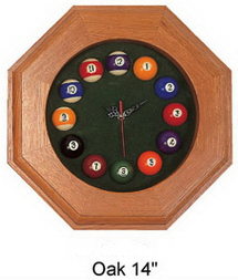 Plastic Billiard Clock for Game Room