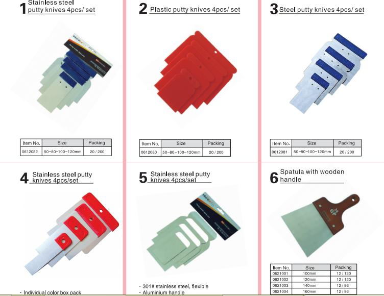 High Quality 4PCS Set Plastic Putty Knives, Scraper