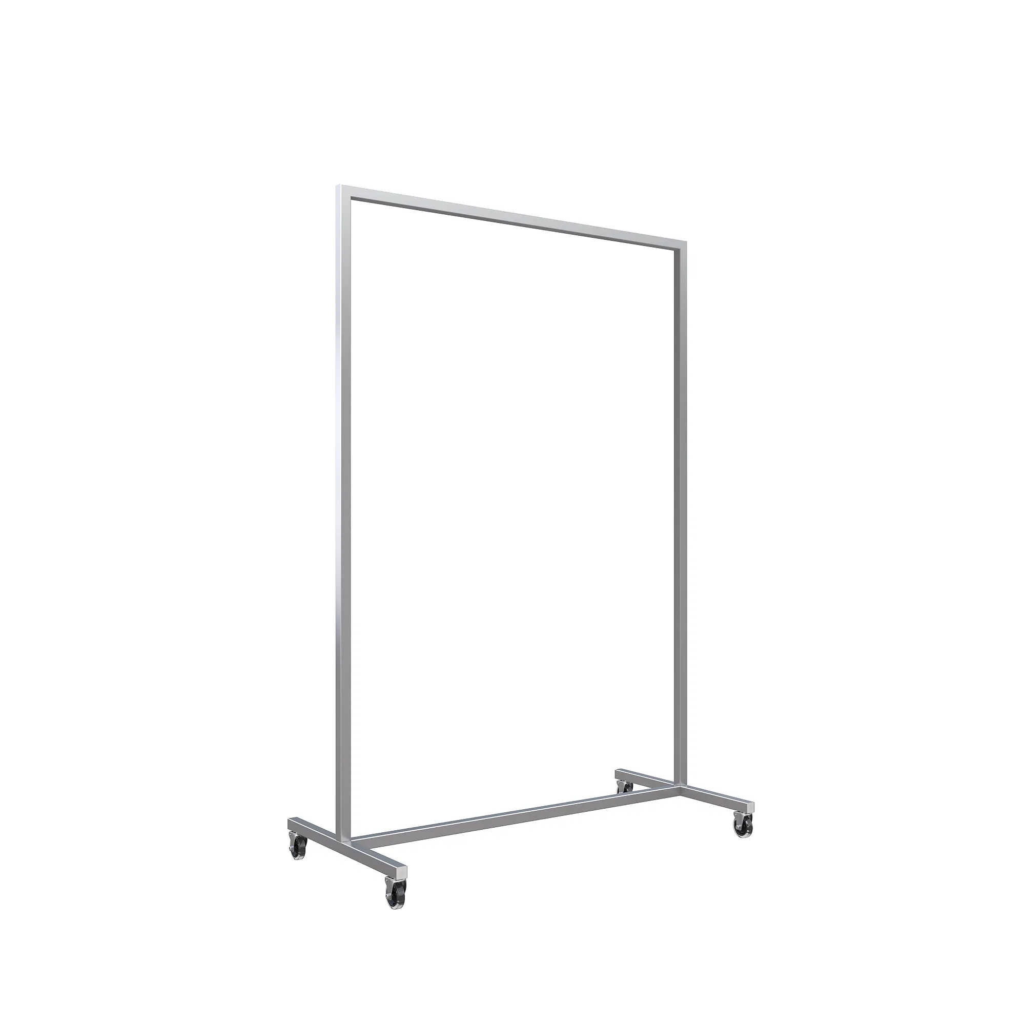 Wheel Design Clothes Garment Shop Metal Pipe Hanging Shelves for Clothing Stores