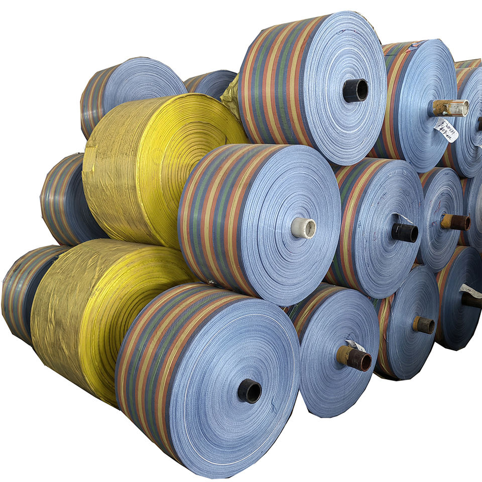 China Factory White 60GSM PP Tubular Laminated Woven Fabric Roll Plastic Fabric Roll for Bag Making