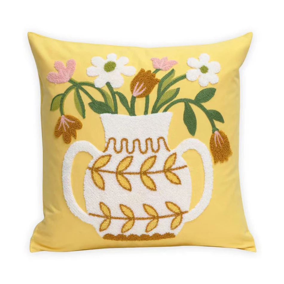 Handmade Tufted Cushion Decor with Customizable Design Choices