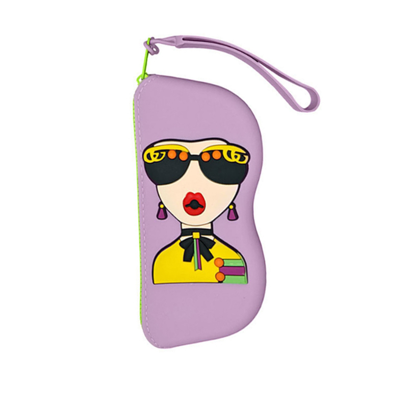 Sunglasses Storage Bag Portable Storage Bag Glasses Bag Drop-Proof Silicone Storage Box Hangable Waterproof Glasses Portable Case