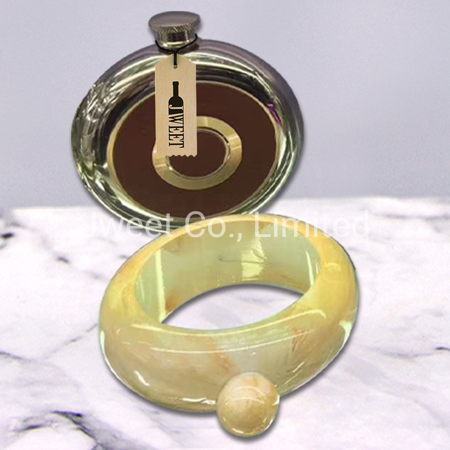 Colorful Bracelet Shape Metal Liquor Flask Hip Flasks for Wine