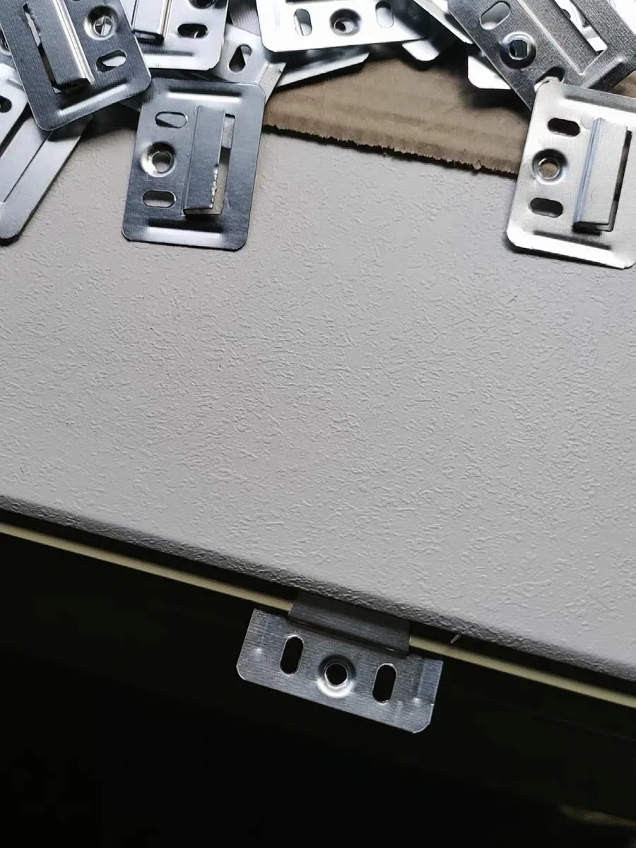 Wall Panel Specific Stainless and Galvanized Steel Fasteners Double Reinforced Ribs Clips for Wall and Cassette Panels