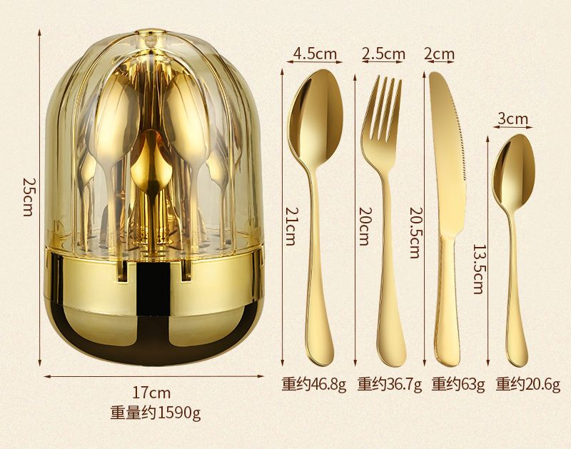 Large Silver Egg Cutlery Stainless Steel Western Knife, Fork and Spoon 24 Piece Silver Egg Snack Plate Egg Shaped Set