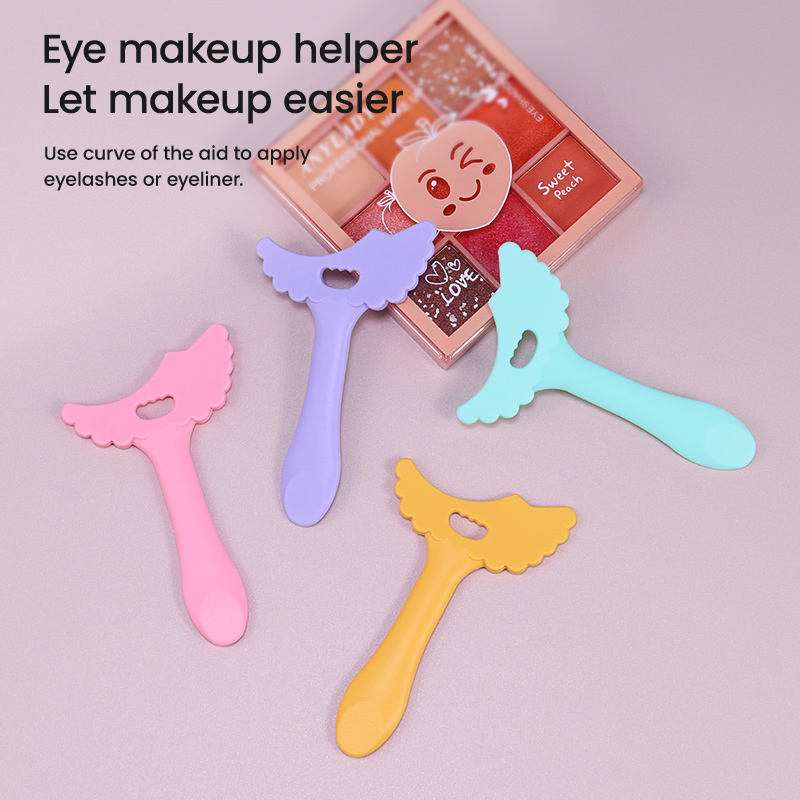 Custom Logo Professional Mascara Guard Reusable Silicon Shadow Shield Portable Eyelash Makeup Applicator Tool Eye Makeup Aid Silicone Eyeliner Stencils