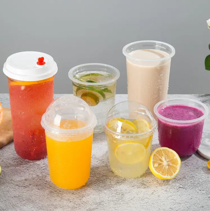 Прозрачный пластиковый стакан 16oz/22oz для Bubble Tea