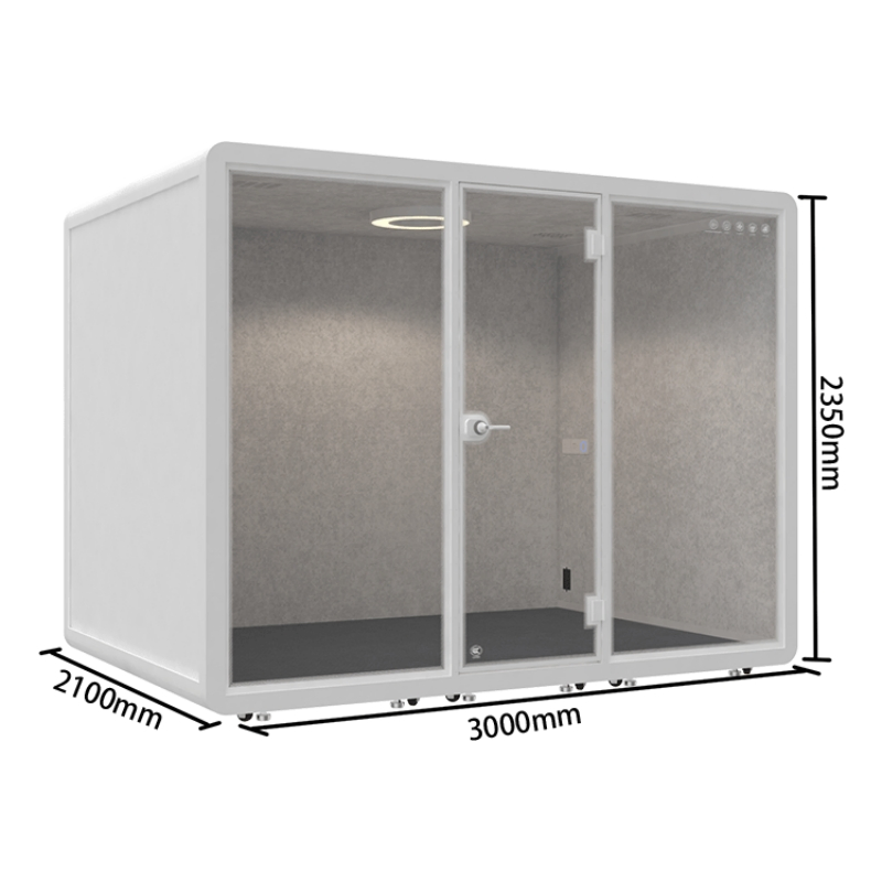 Silence Privacy Pod for Office Spaces with High Density Sound Absorbing Panels and Fan