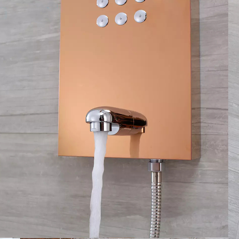 304 Stainless Steel Shower Faucet Column Electronic Bath Waterproof Free Standing Shower Panel System