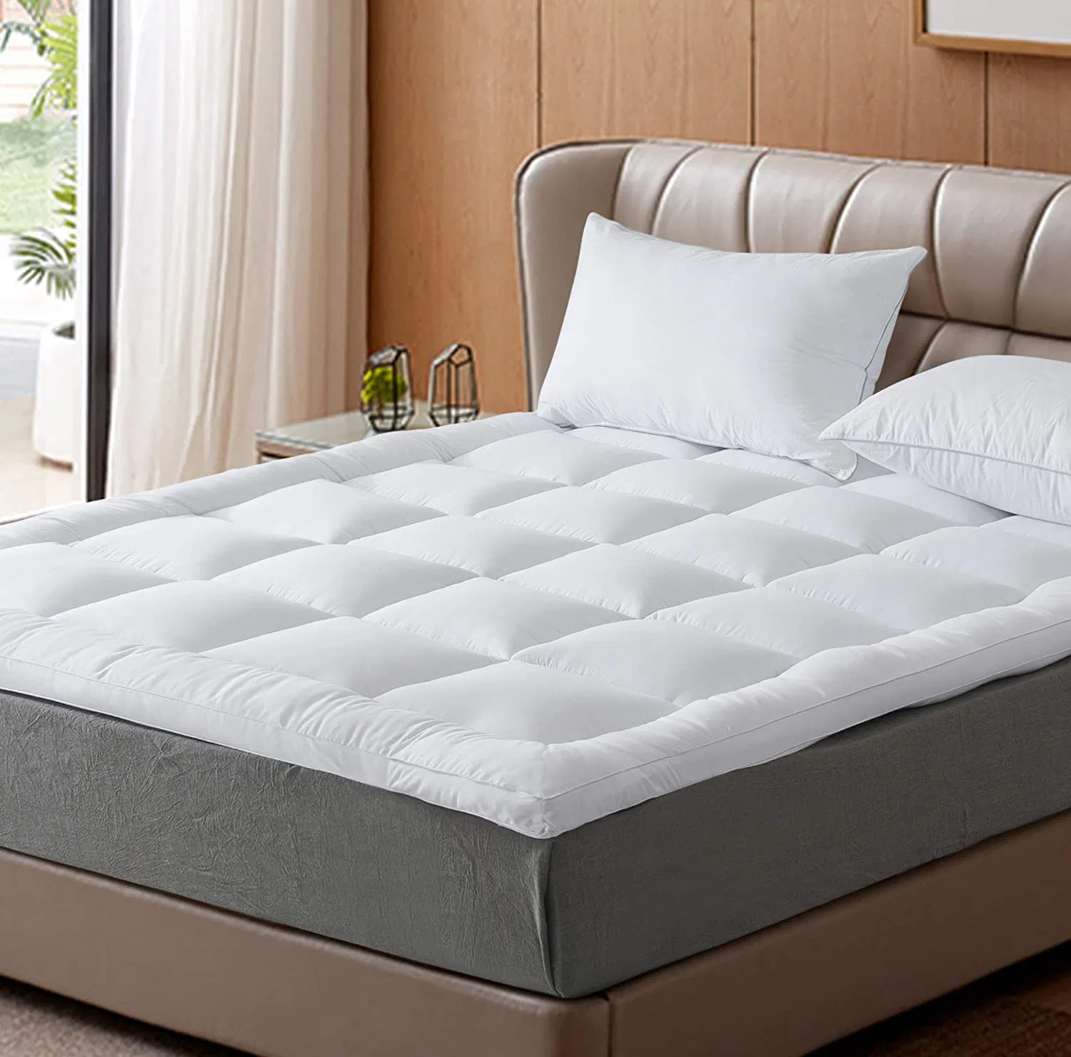 Queen Size Mattress Topper Extra Thick Cooling Cover Down Alternative Mattress Pad