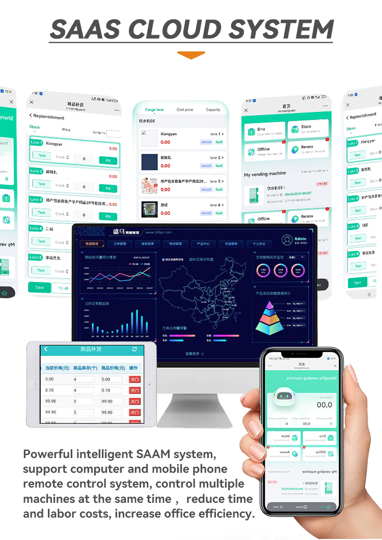 Smart Anti-Theft Snack and Drink Vending Machine with Payment Options