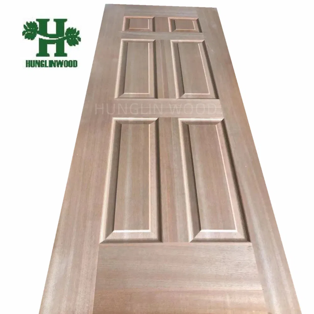Doorskin Red Walnut Veneered Melamine Faced Moulded HDF Door Skin