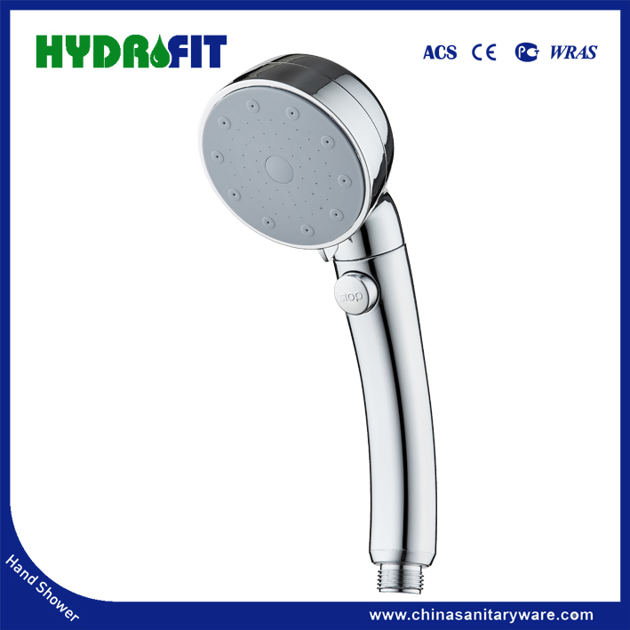 Factory ABS Plastic Chrome Stop Button 5functions Sprayer Bathroom Hand Shower