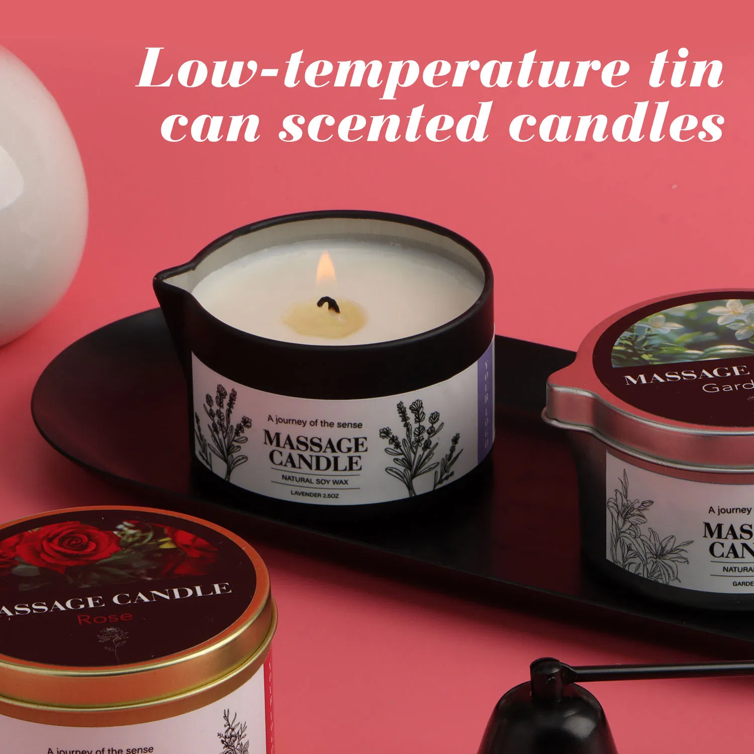 Soothing Natural Massage Candles with Plant Extracted Essential Oils