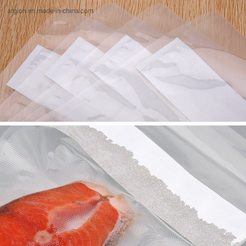 PA PE Transparent Food Packaging Embossed Flat Vacuum Sealer Bag with LFGB FDA