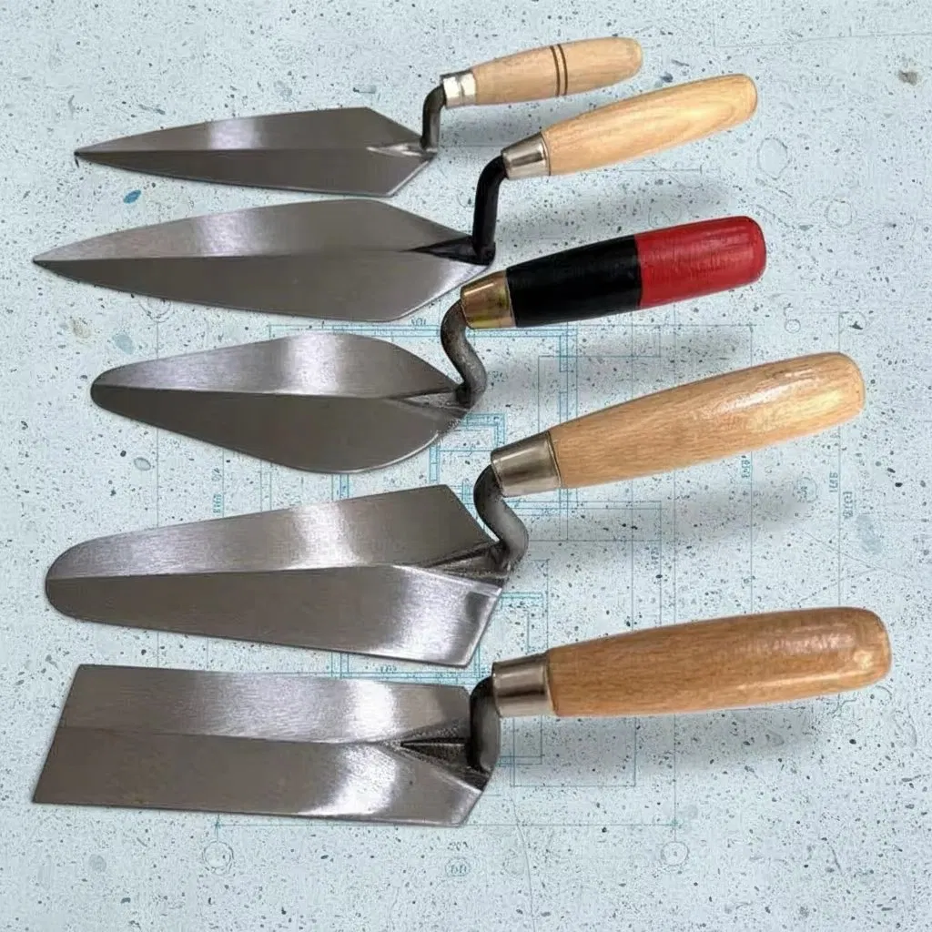 High Quality with Handle Mirror Polish Carbon Steel Thickened Bricklaying Plastering Trowel