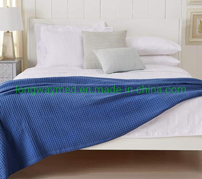 100% Cotton Waffle Weave Thermal Blanket Cellular Blanket Hospital Blanket